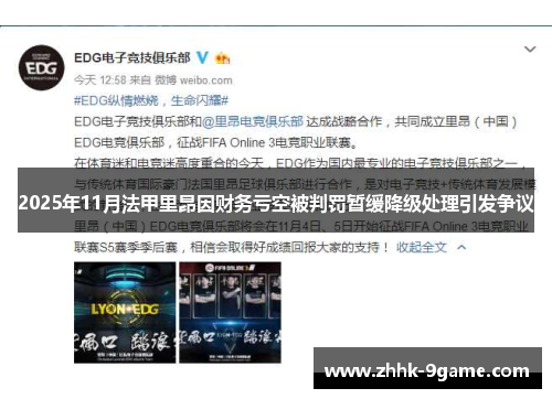 2025年11月法甲里昂因财务亏空被判罚暂缓降级处理引发争议 2025年11月法甲里昂因财务亏空被判罚暂缓降级处理引发争议